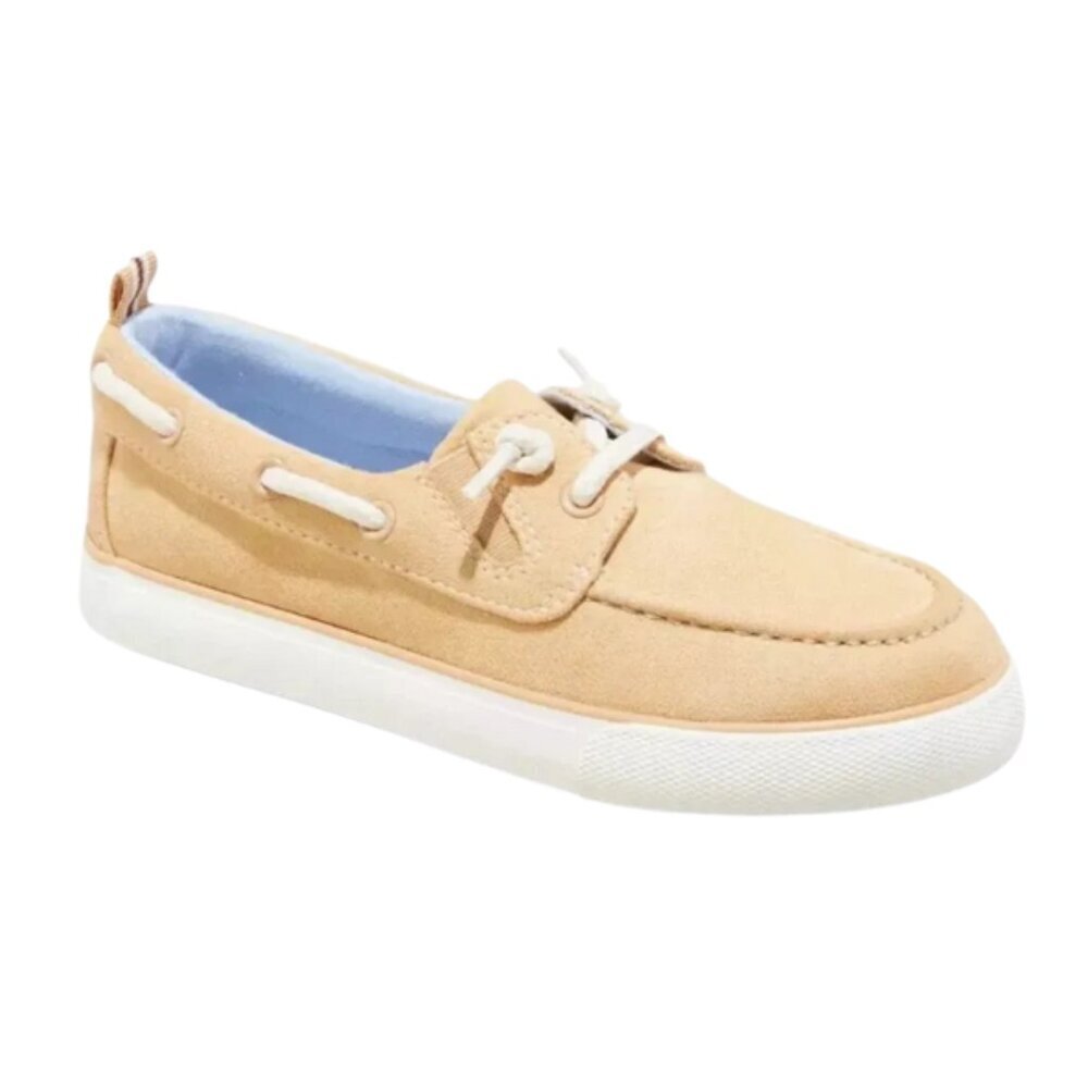 Cat & Jack Boys Reece Slip On Boat Shoes Beige Casual Comfort Size 1